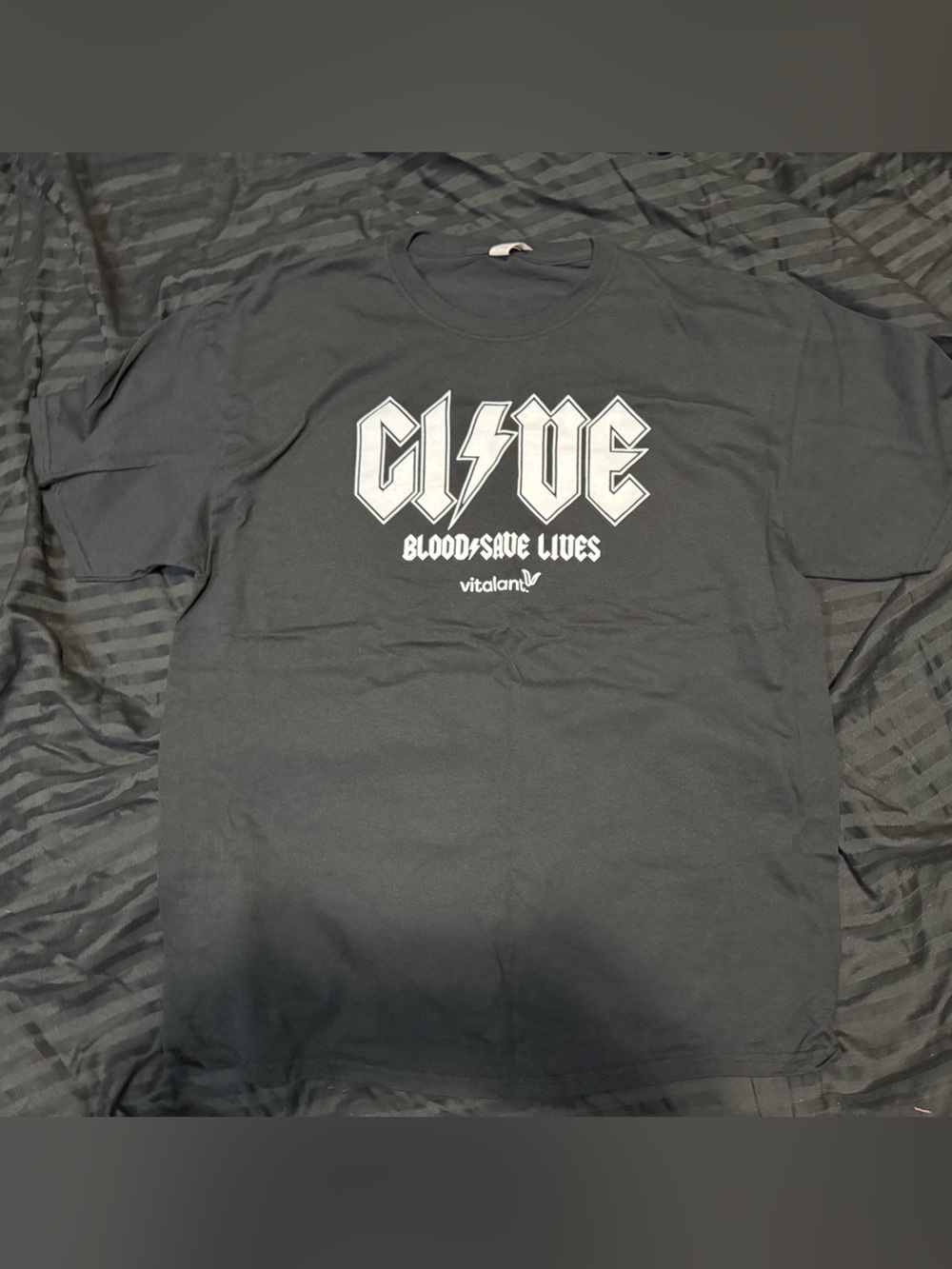 Jerzees Black Short-Sleeve Graphic Tee with White Logo